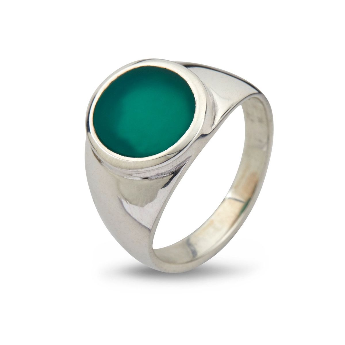 Ring Oval Green Onyx - 58