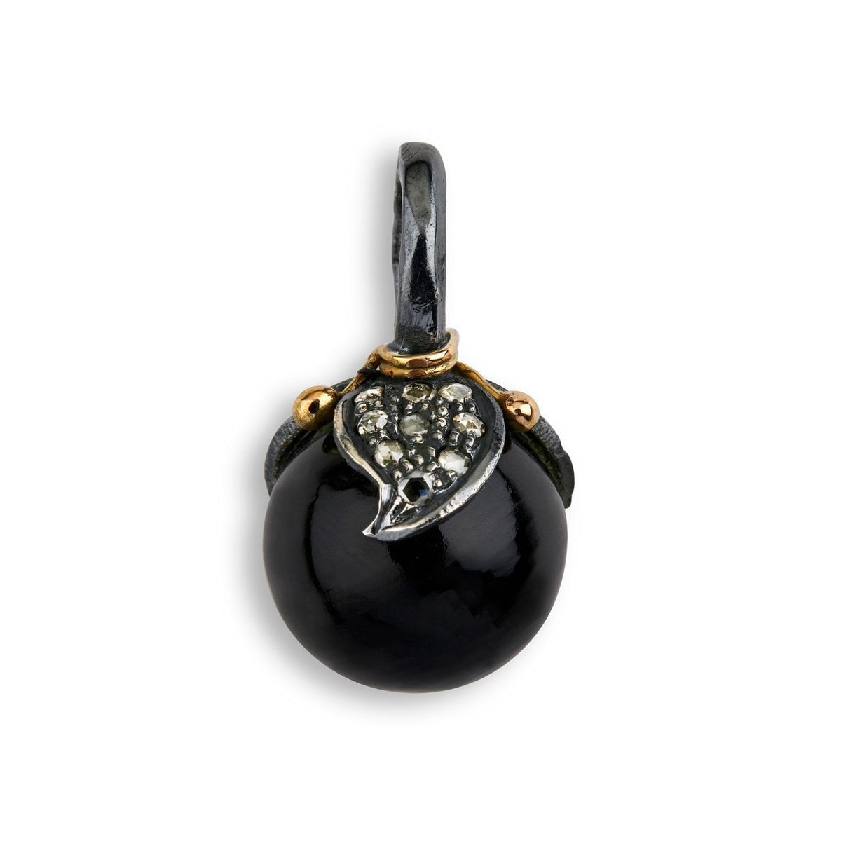 Leaf Drop Pavé Black Onyx Vedhæng