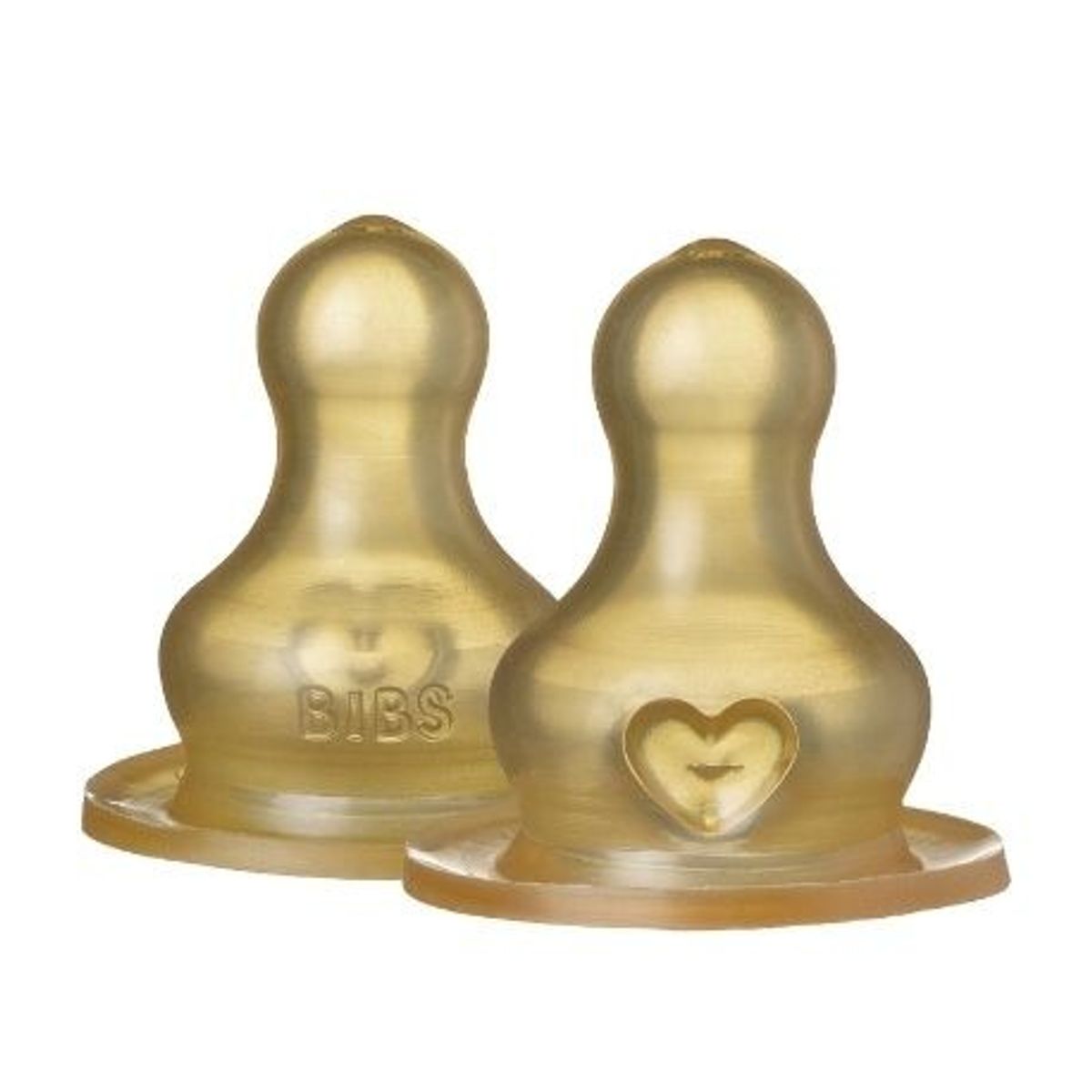 Bibs Bottle Nipple, Flaskesut - 2-pak, Latex, Slow Flow