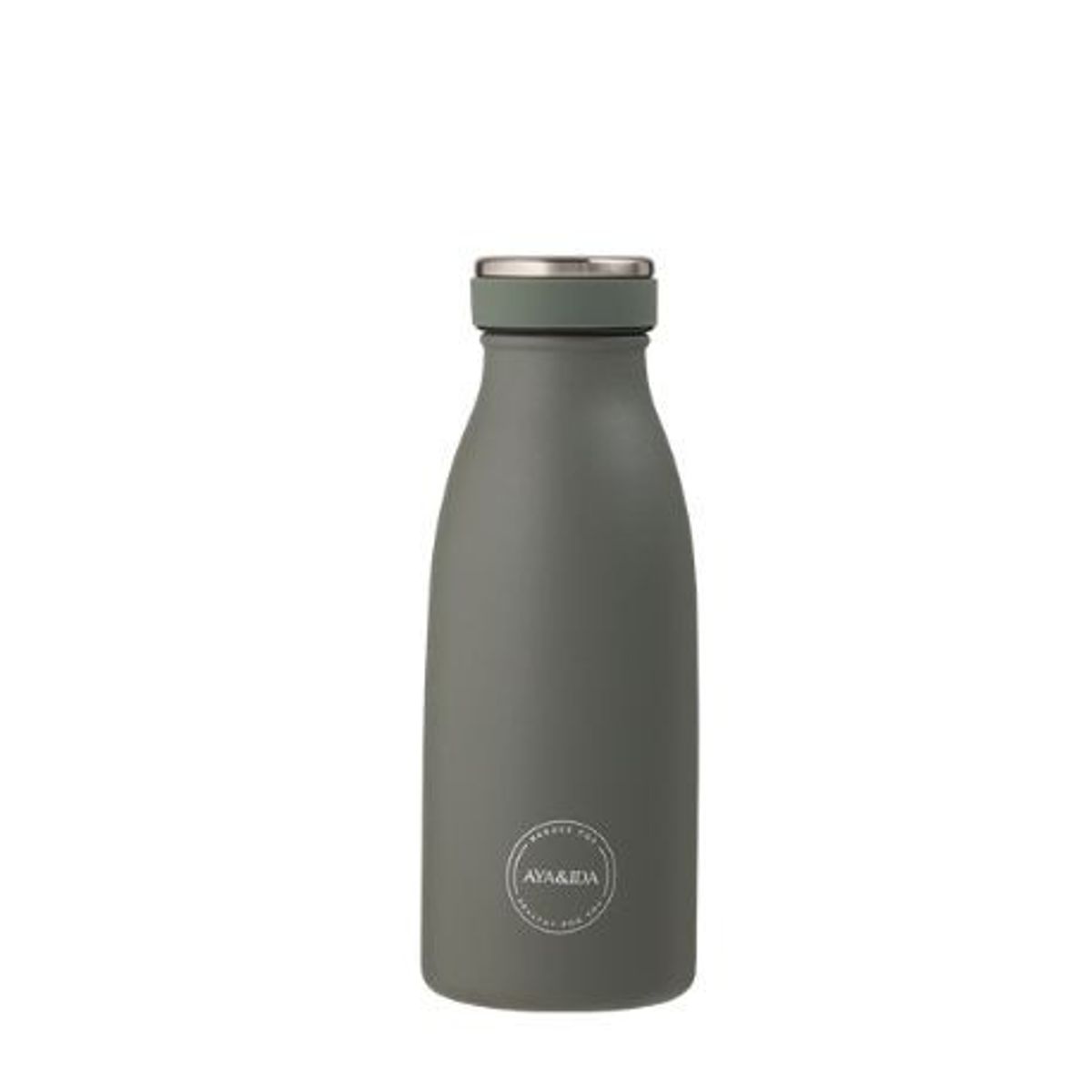 Aya&ida, Drinking Bottle, Drikkeflaske Med Låg, 350 Ml, Tropical Green