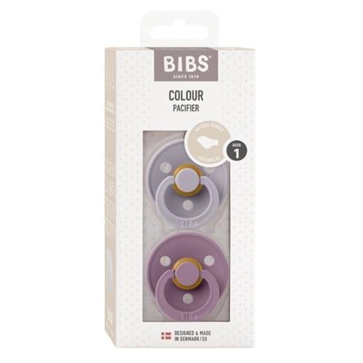 Bibs Colour - 2-pak, Str. 1 (0-6 Mdr.), Anatomisk - Latex