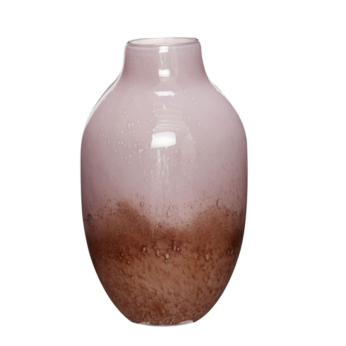 Posy - Vase, i Lilla/Brun Glas