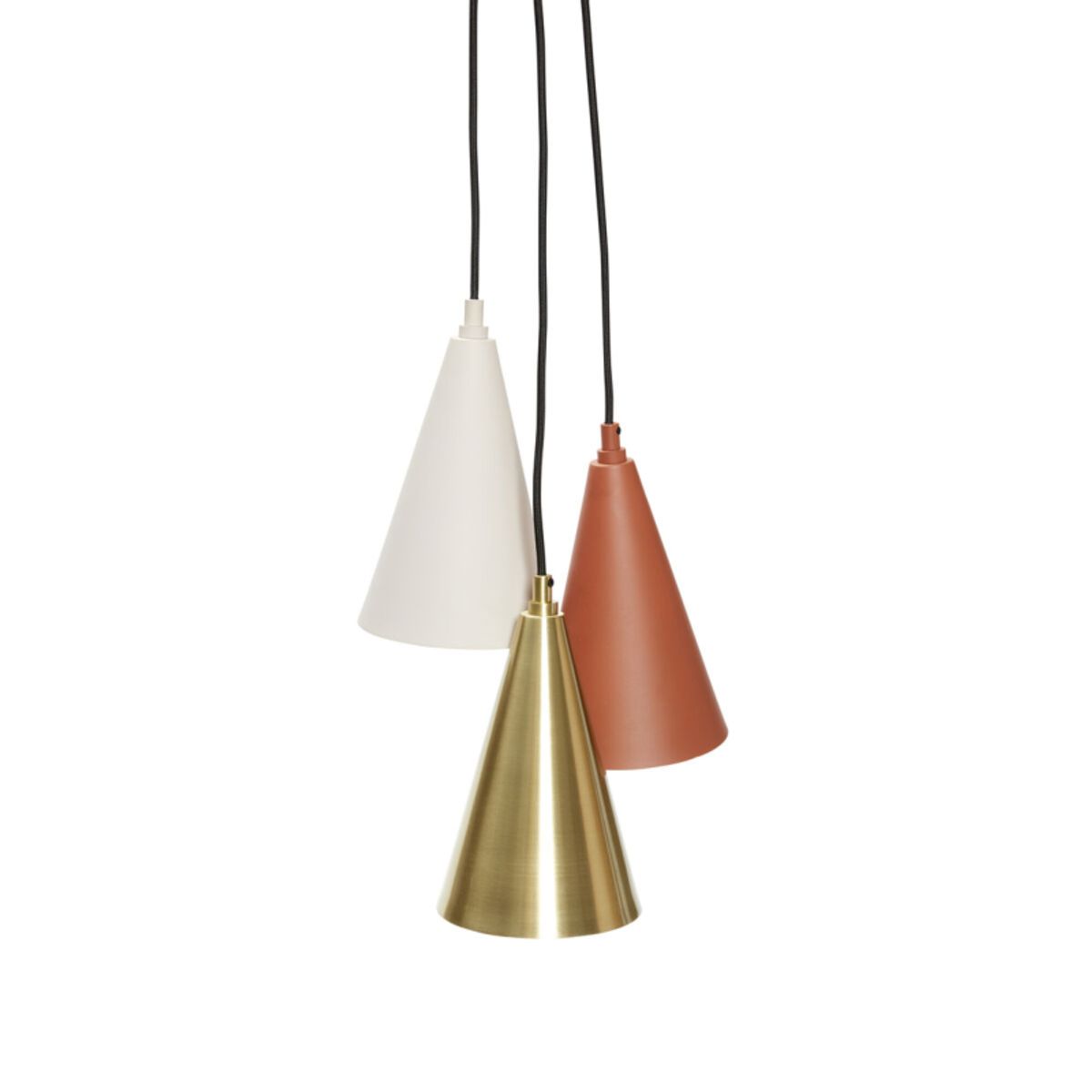 Drop - Lampe i brun/messing/beige metal