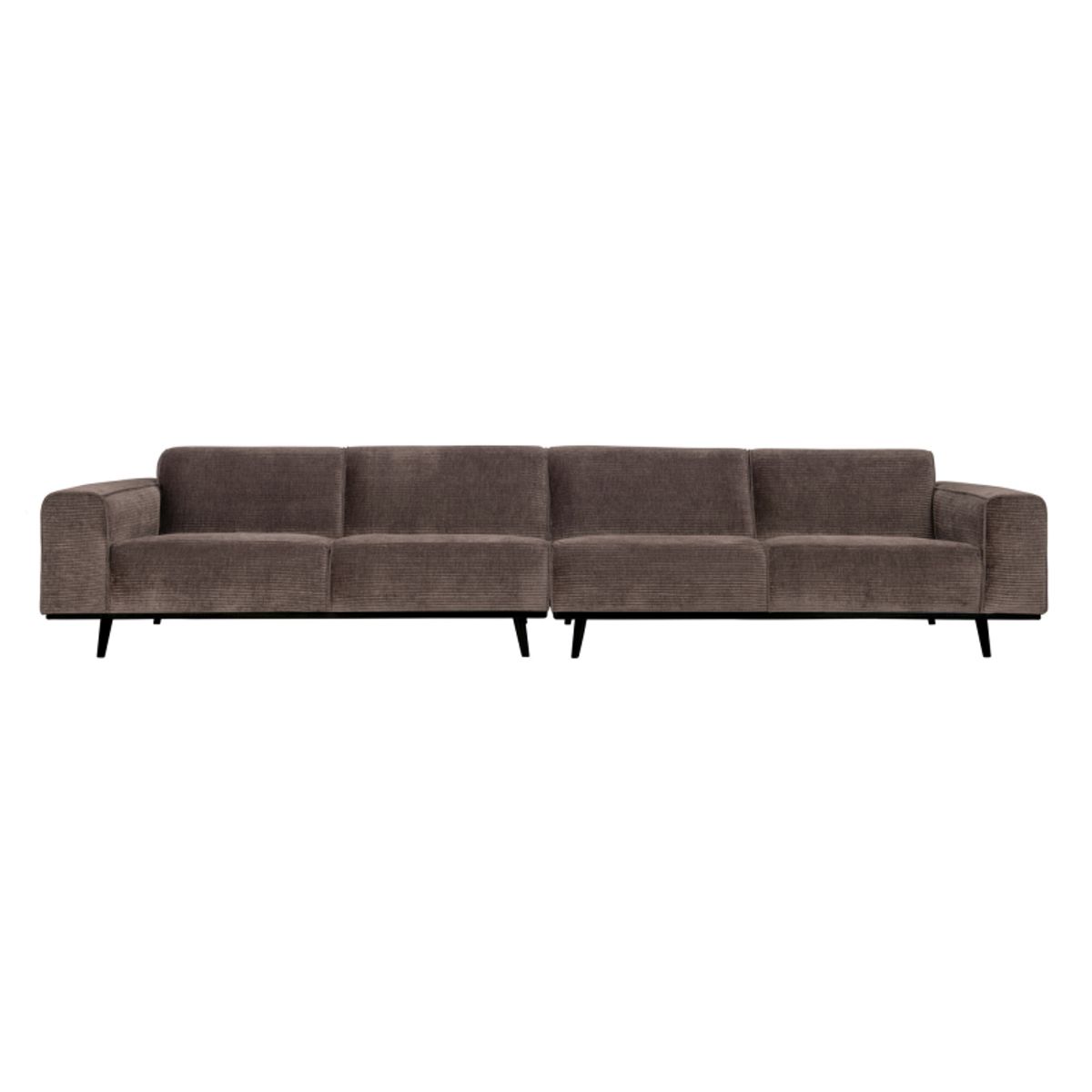 Statement Xl 4-pers Sofa 372 cm Flat Rib - Taupe