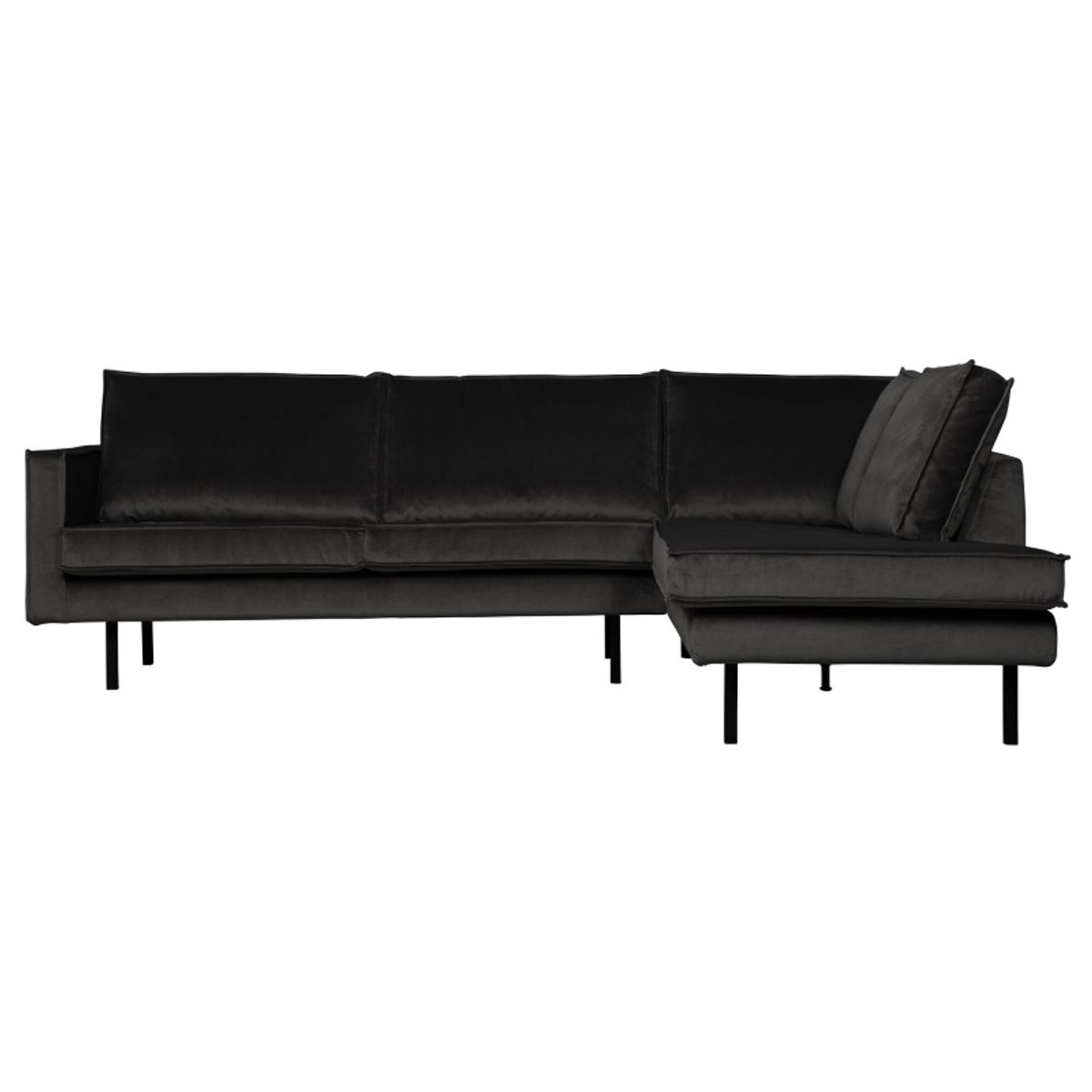 Rodeo Hjørnesofa Højrevendt Velour - Anthracite