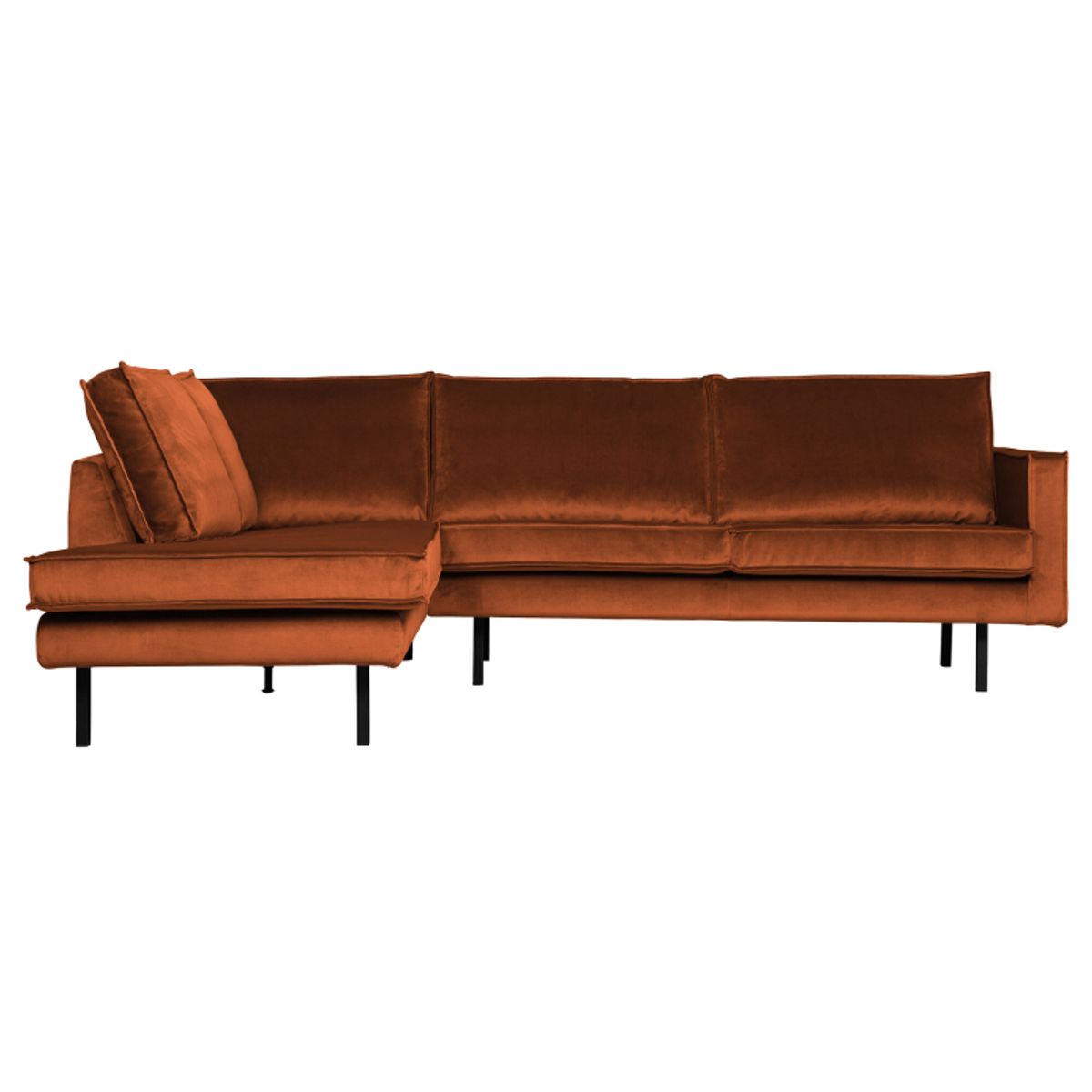 Rodeo Hjørnesofa Venstrevendt Velour - Rust