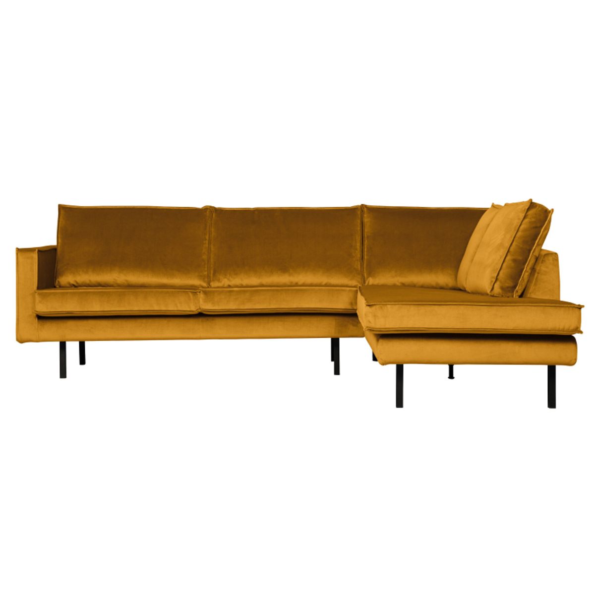 Rodeo Hjørnesofa Højrevendt Velour - Ochre