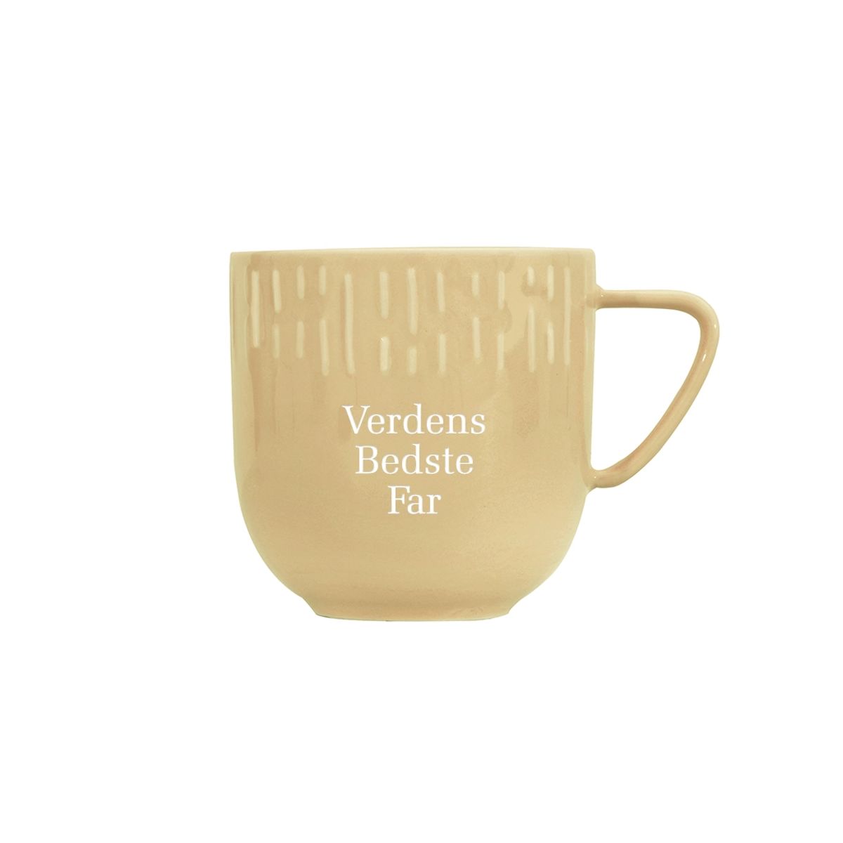 Krus med navn, Mustard | Porcelæn