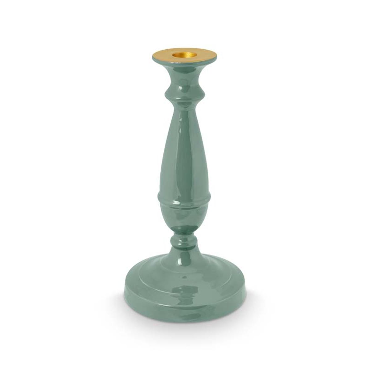 Candle Holder Small Metal Light Green 24cm