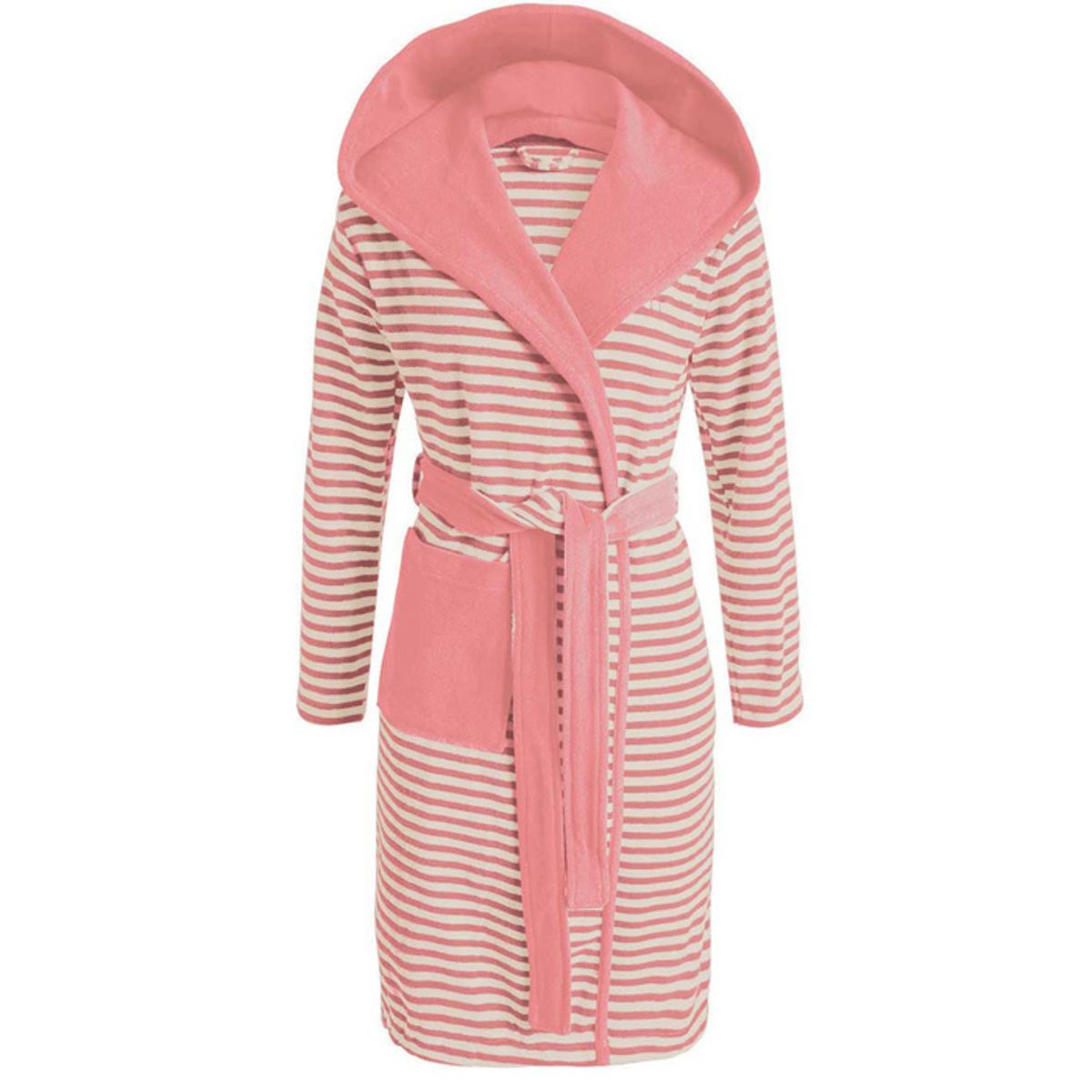 Esprit Striped Hoodie morgenkåbe Coral - XL