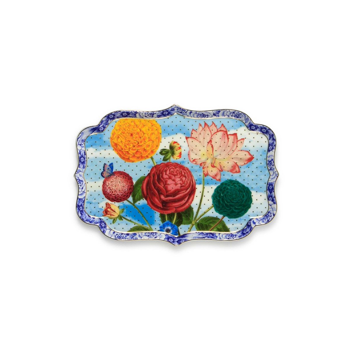 Tray Royal Flowers 26x18cm