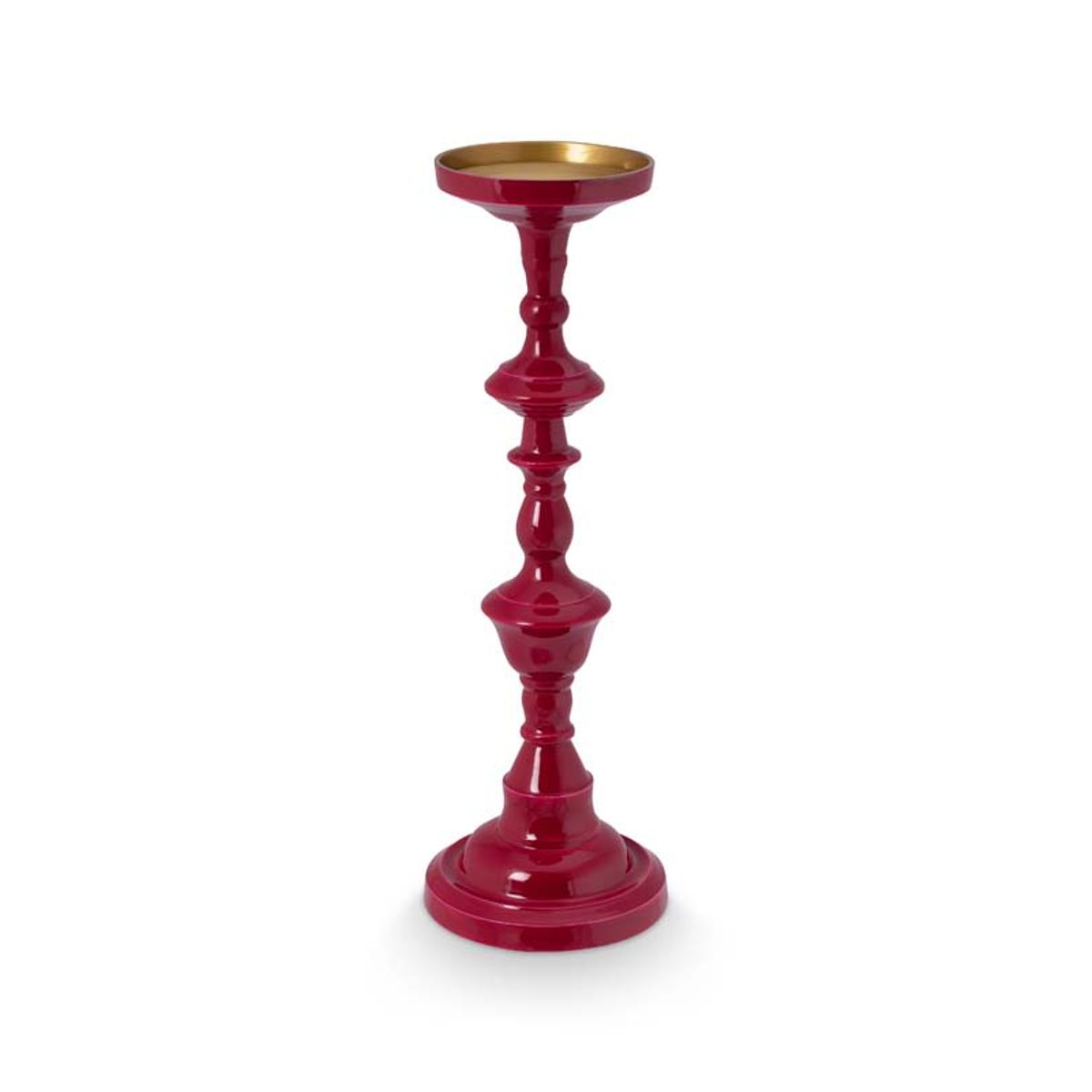 Candle Holder Large Metal Dark Pink 46cm