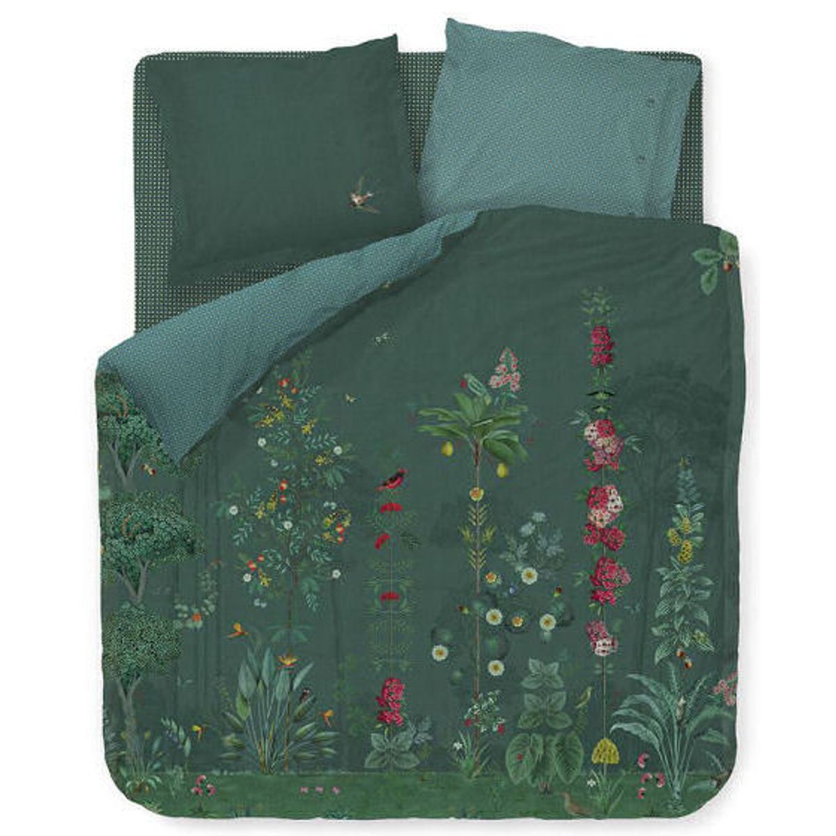 Pip Studio Babylon garden green -140 x 220 cm & 1 stk. pude 60 x 63 cm