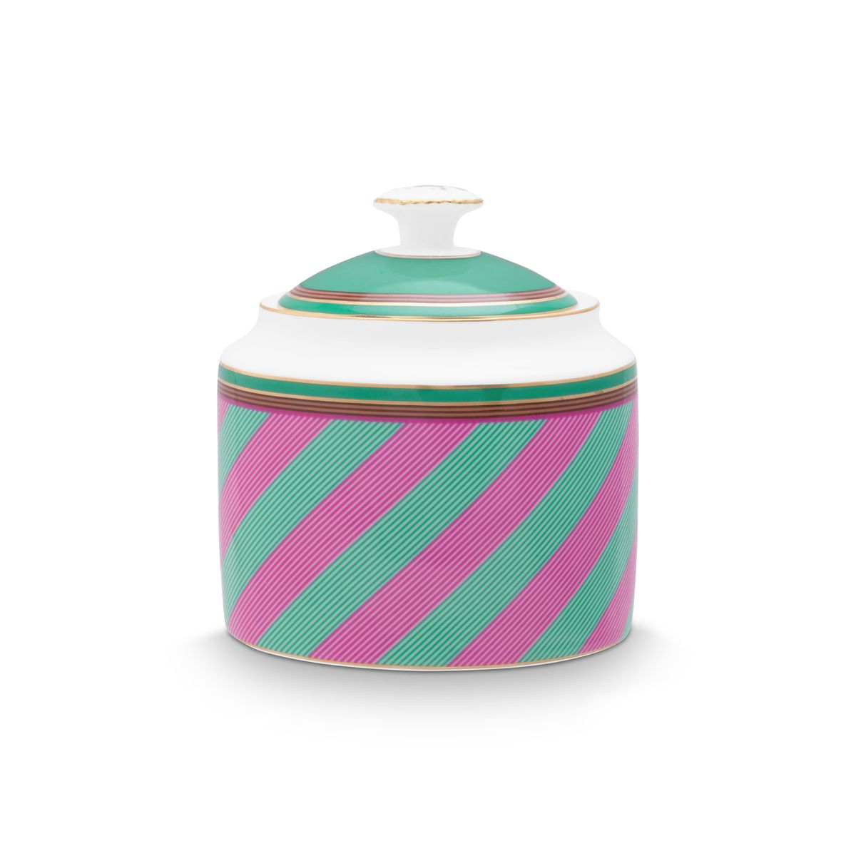 Sugar Bowl Chique Stripes Pink-Green 550ml