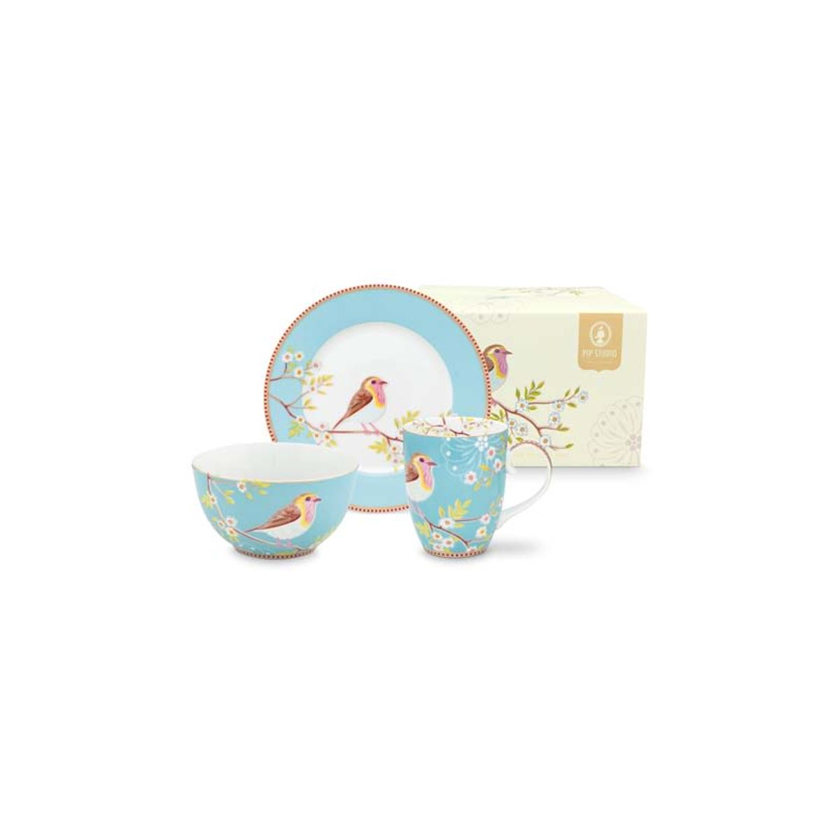 Set/3 Breakfast Set Early Bird Blue