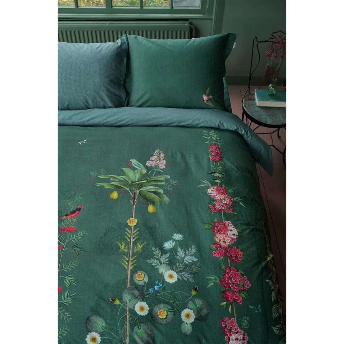 Pip Studio Babylon garden green -140 x 200 cm & 1 stk. pude 60 x 63 cm