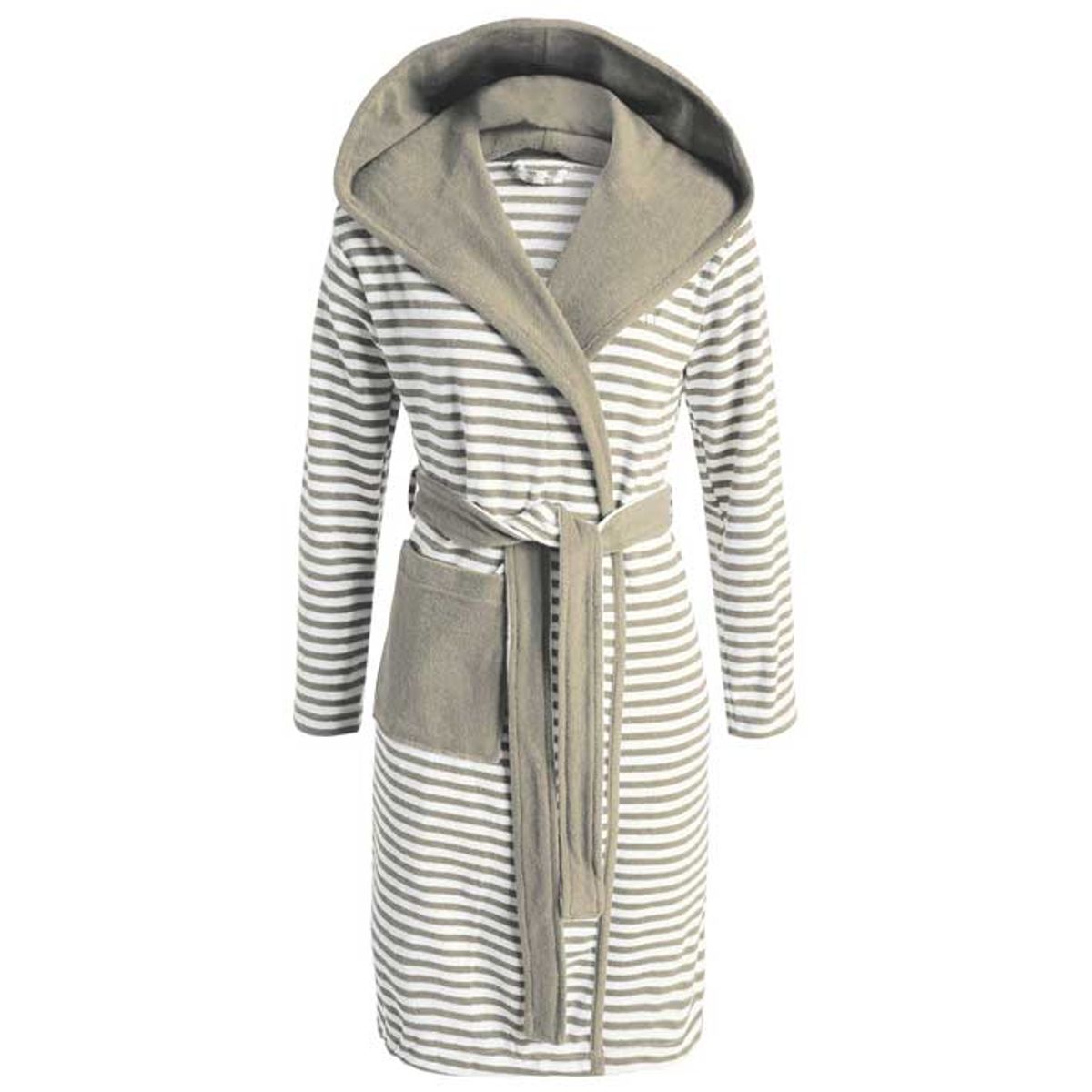 Esprit Striped Hoodie morgenkåbe Natur - M