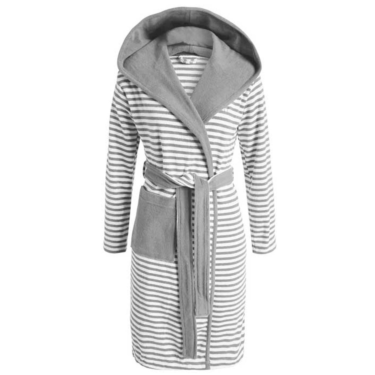 Esprit Striped Hoodie morgenkåbe Grå - M