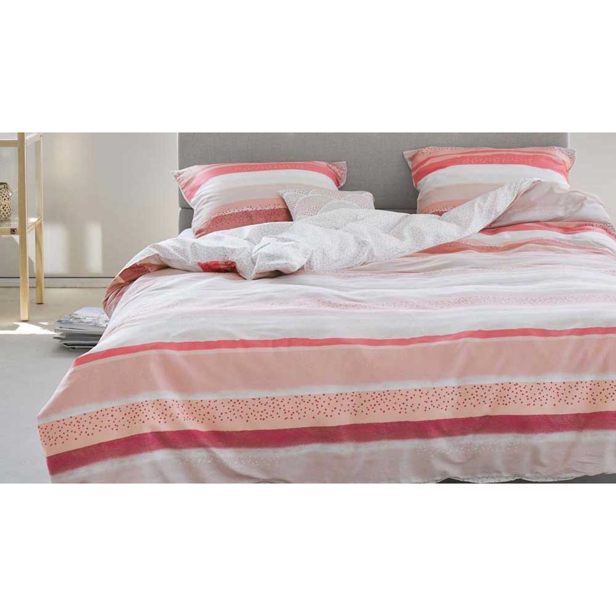 Esprit sengetøj Dana Coral Pink - 140 x 200 + 60 x 63