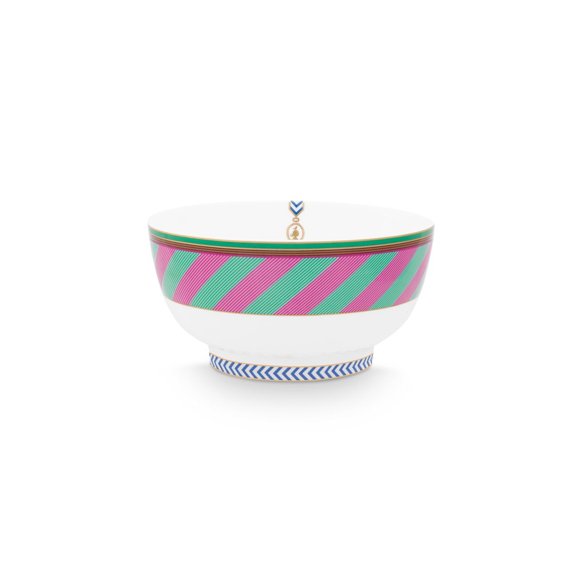 Bowl Chique Stripes Pink-Green 18cm