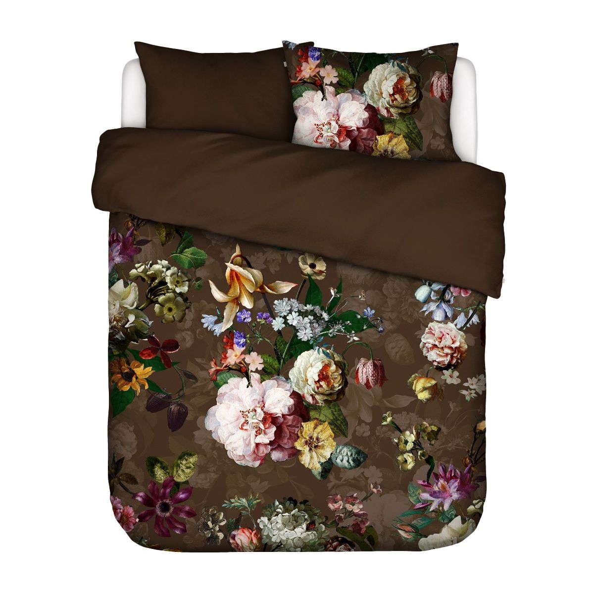 Essenza sengetøj Fleur Chocolate-140 x 220 + 60 x 63