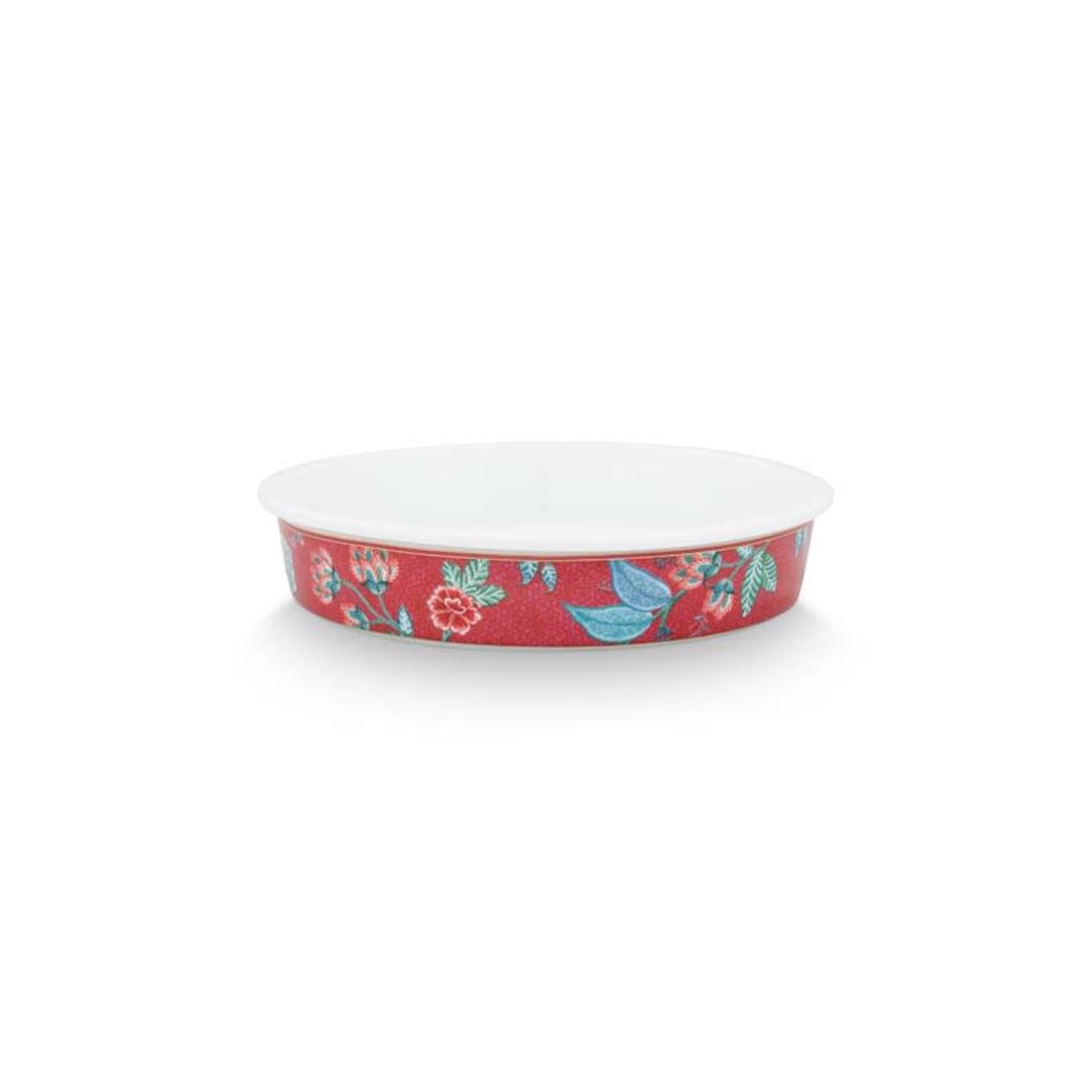 Baking Dish Round Flower Festival Dark Pink 25.5x5cm