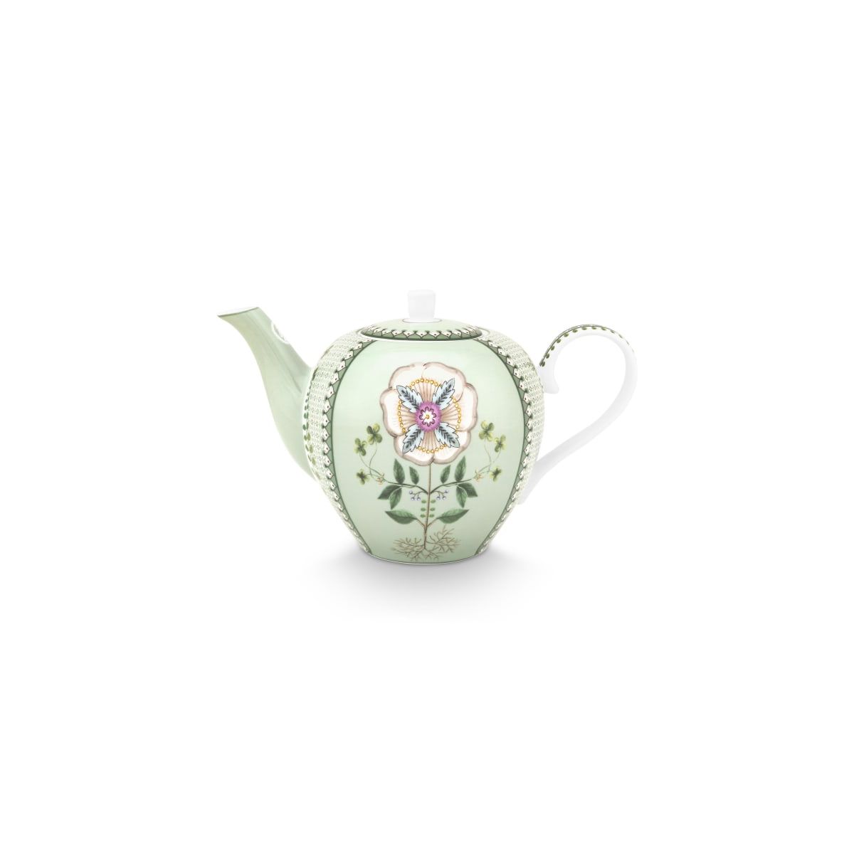 Pip Studio Tea Pot Lily&Lotus Tiles Light Green 1.6ltr