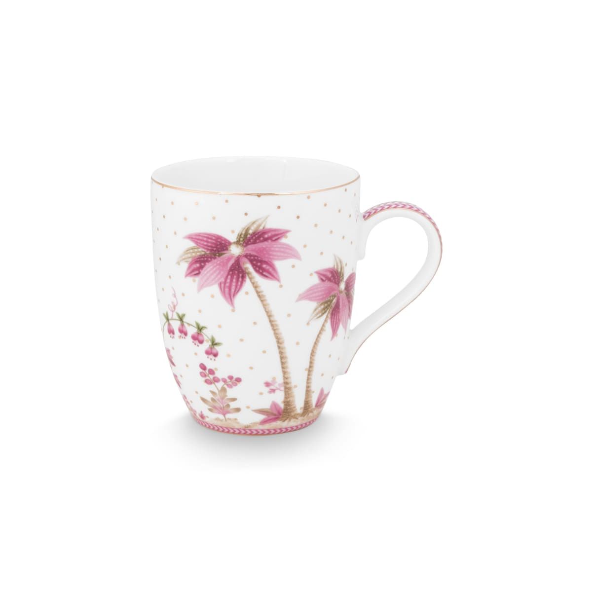 Pip Studio Mug Large Jolie Dots Gold Pink 350ml