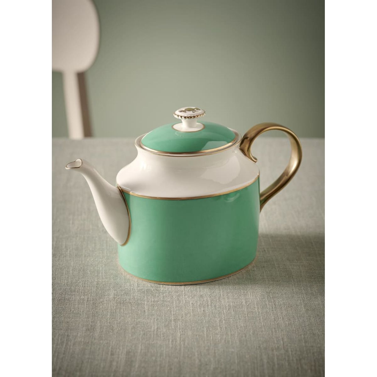 Tea Pot Large Pip Chique Gold-Green 1.8ltr