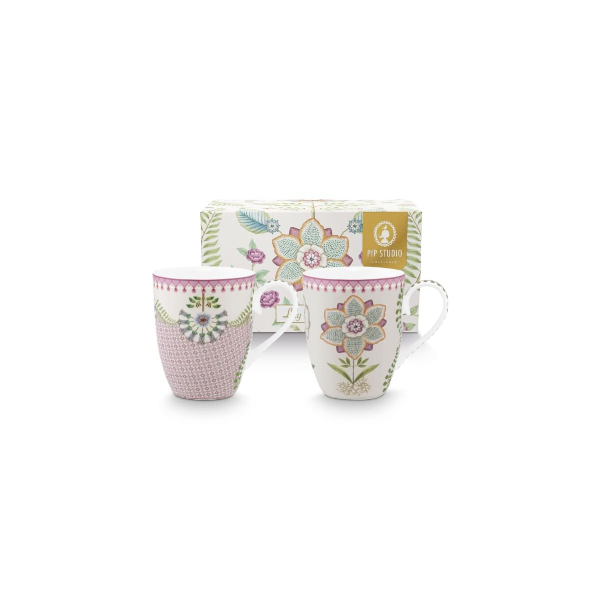 Set/2 Mugs Large Lily&Lotus 350ml