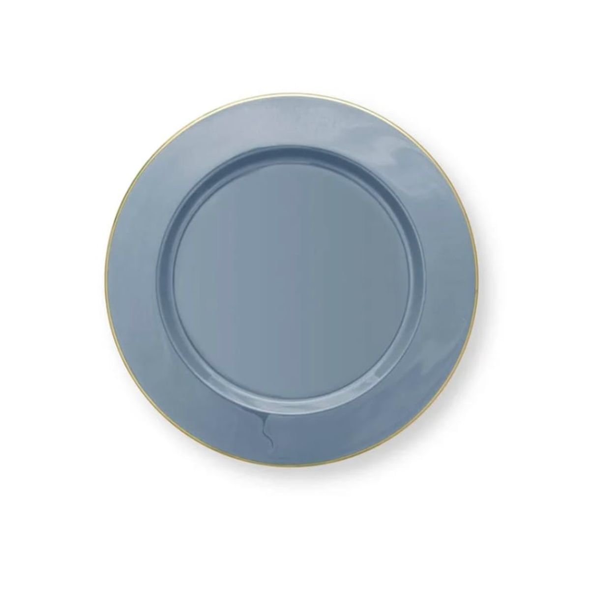 Plate Metal Light Blue 32cm