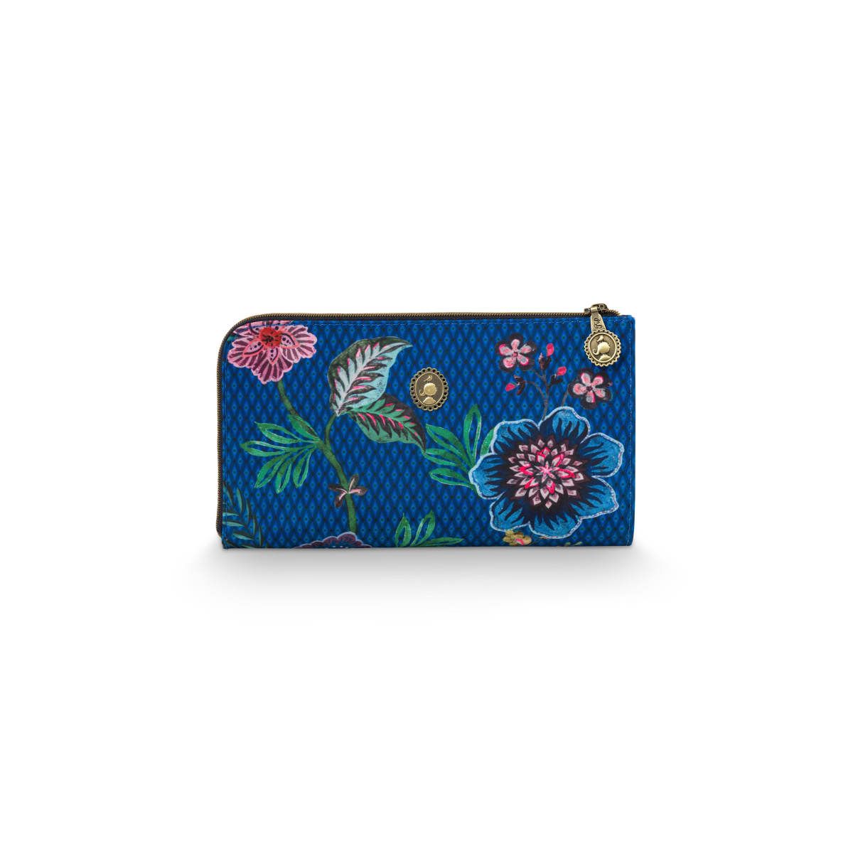 Cloe Cosmetic Zipper Pouch Cece Fiore Blue 21x3.5x12.5cm