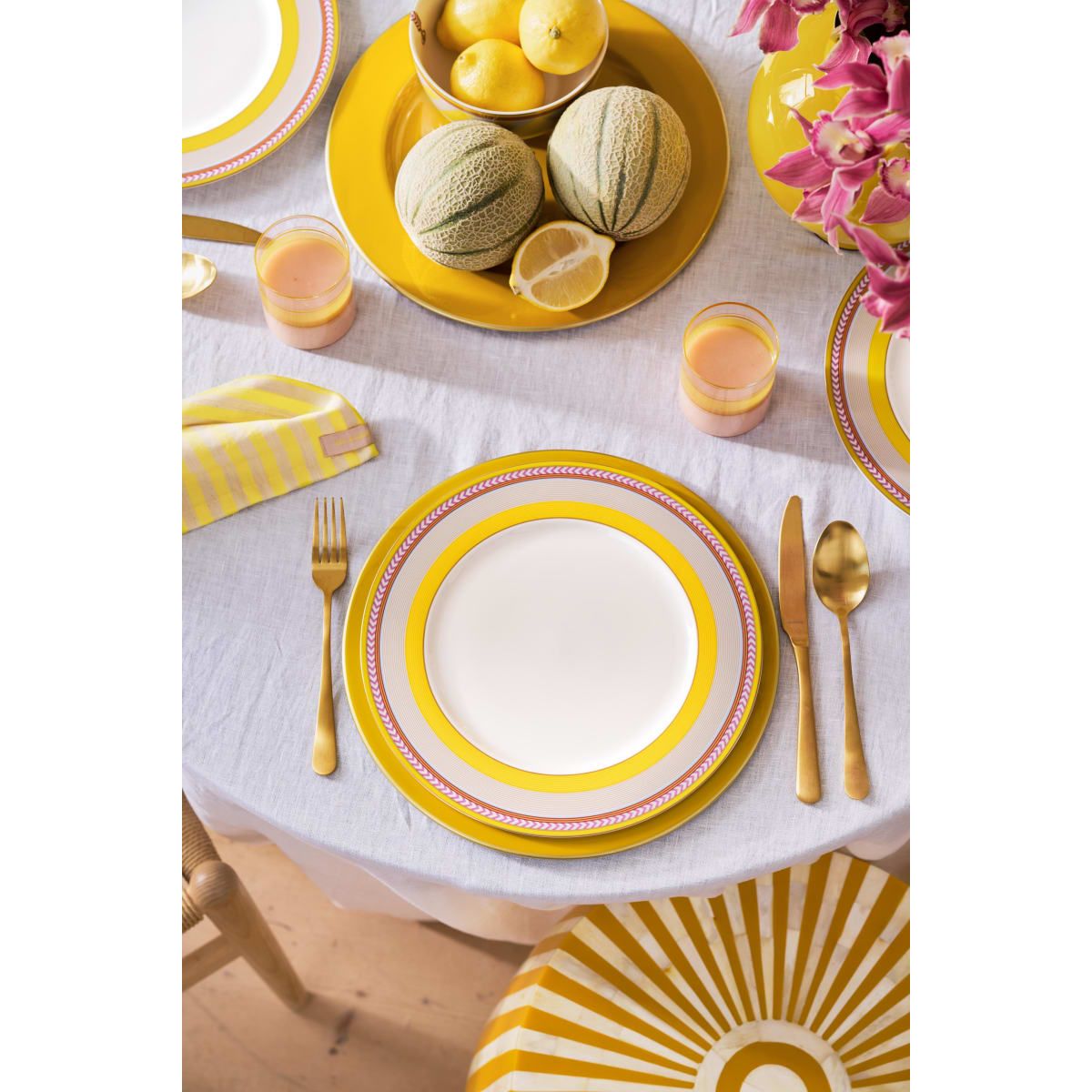 Plate Pip Chique Stripes Yellow 23cm