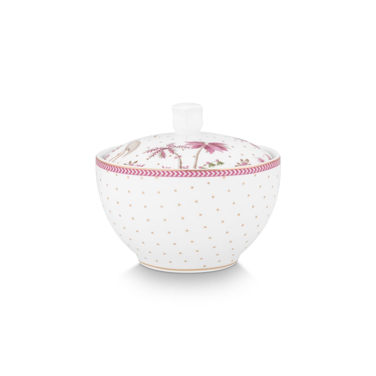 Pip Studio Sugar Bowl Jolie Dots Gold Pink 300ml