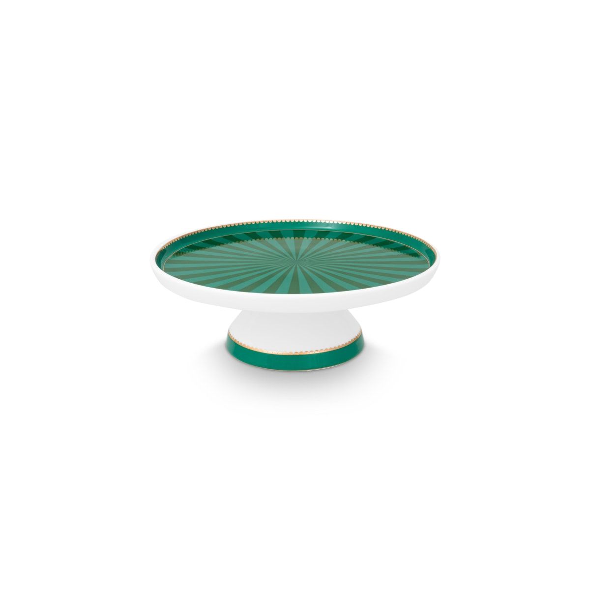 Mini Cake Tray o/f Love Birds Stripes Emerald-Green 24cm