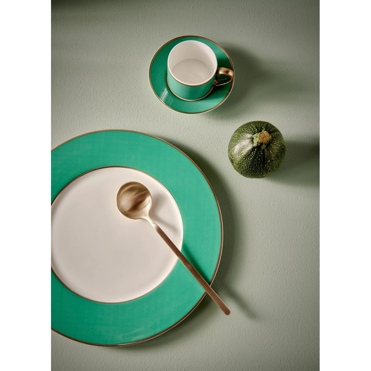 Plate Pip Chique Gold-Green 23cm