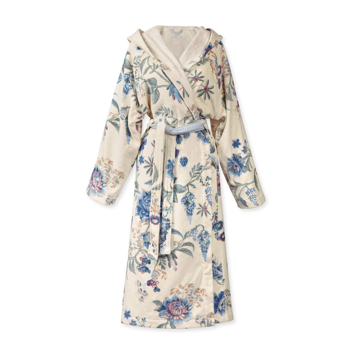 Pip Studio Secret Garden Bathrobe WhiteBlue XL