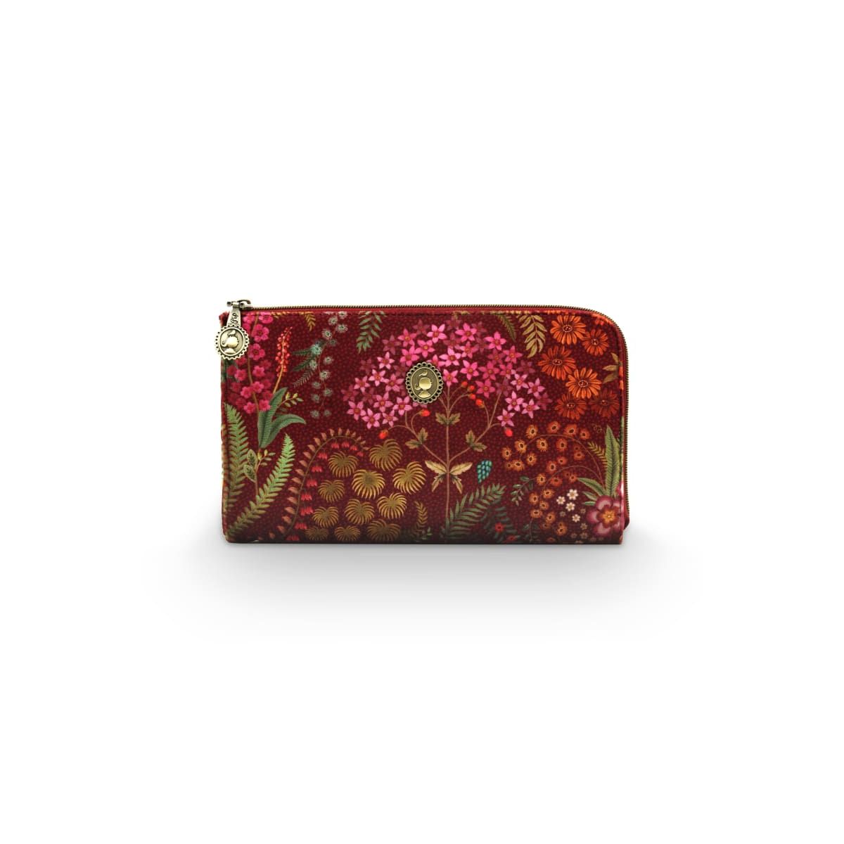 Cloe Cosmetic Zipper Pouch Querida Velvet Red 21x3.5x12.5cm