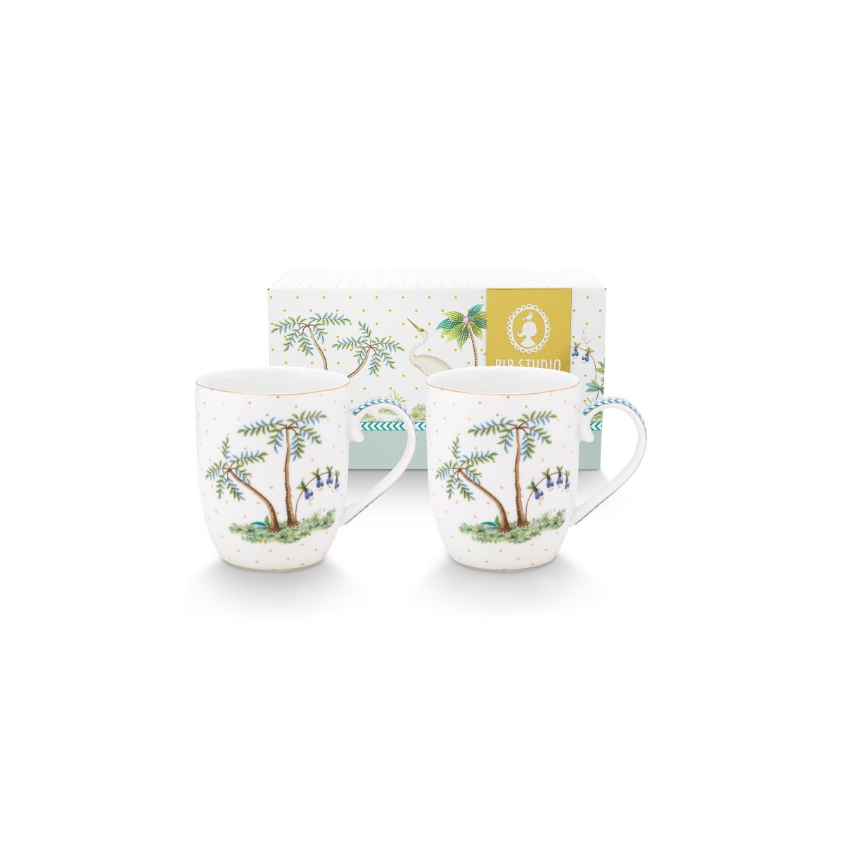 Set/2 Mugs Small Jolie Dots Gold 145ml