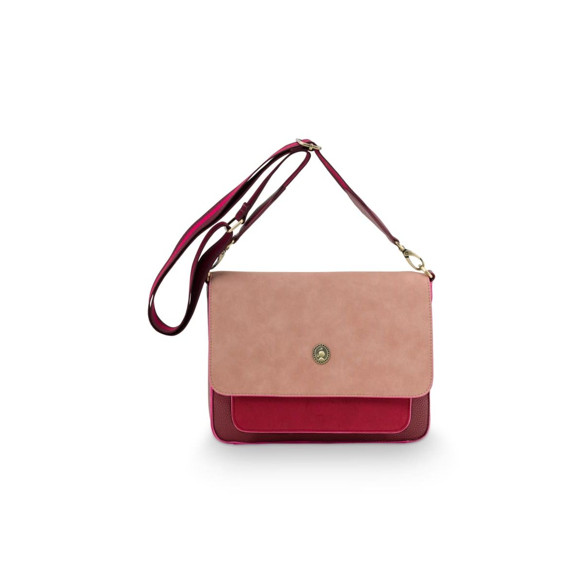 Fenna Cross Body Flap Medium Red 25x7x20cm