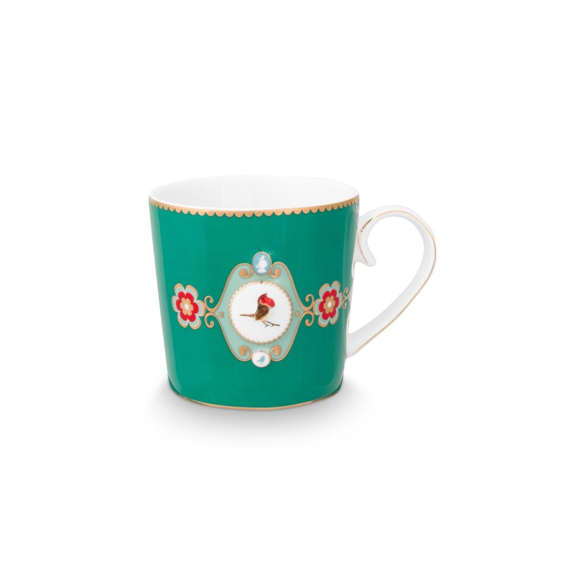 Mug Small Love Birds Medallion Emerald 150ml