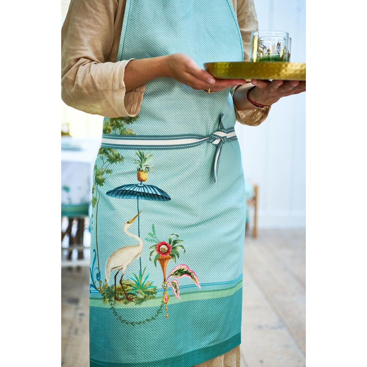 Apron Jolie Heron Big Blue 85x88cm