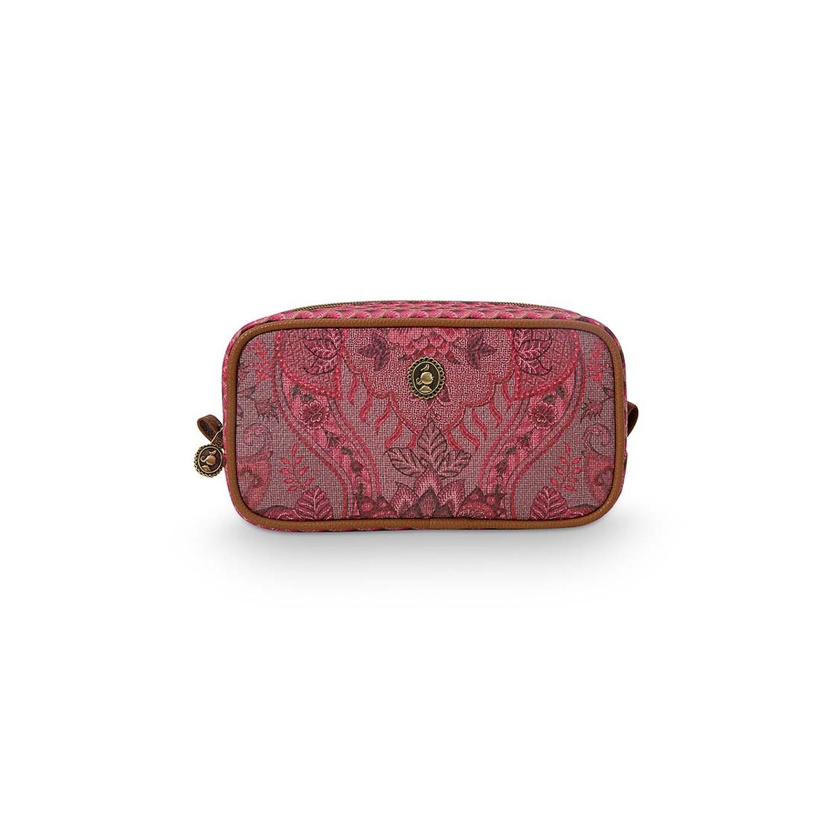 Cosmetic Bag Square Small Kyoto Festival Dark Pink 20x10.5x7.5cm