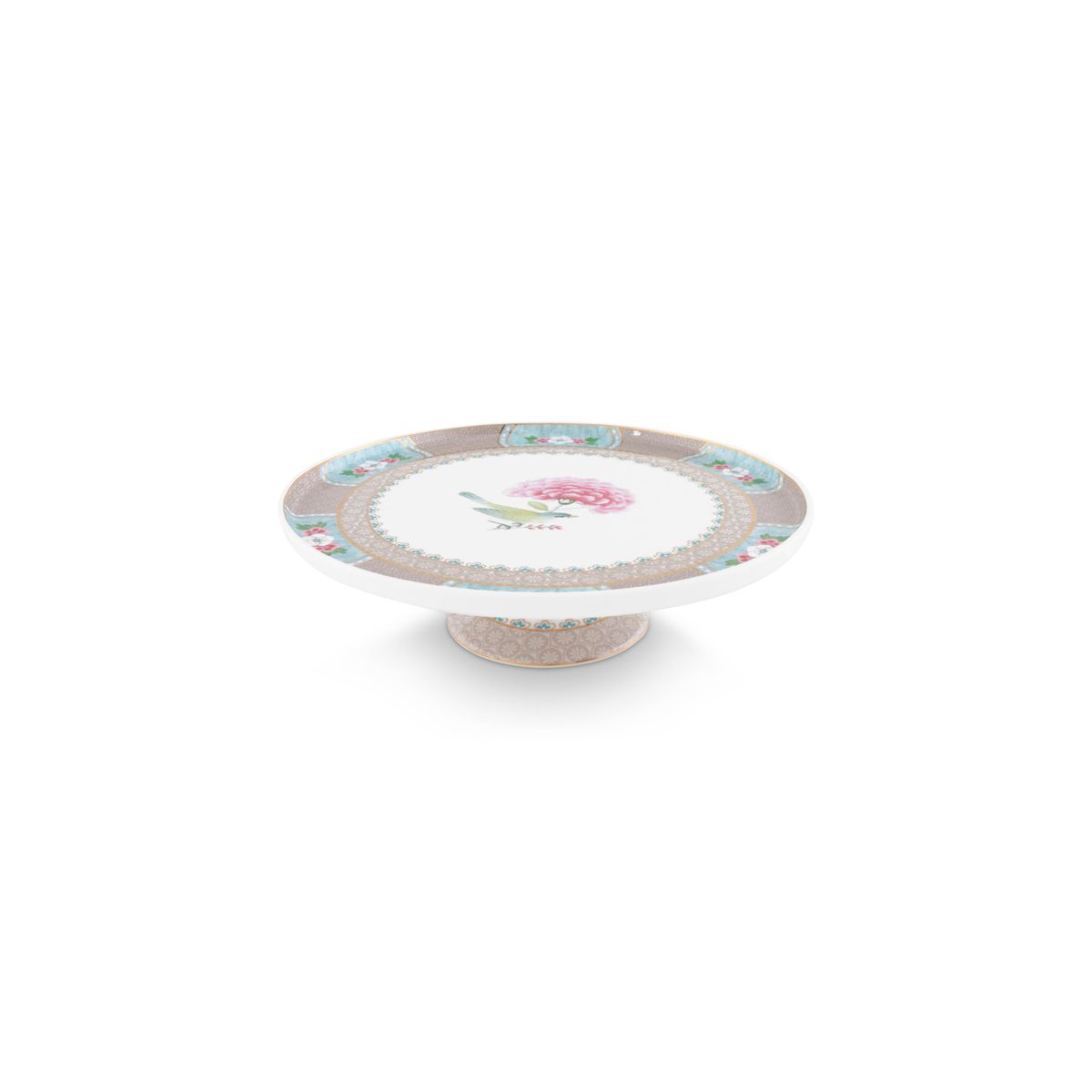 Mini Cake Tray Blushing Birds Khaki 21cm