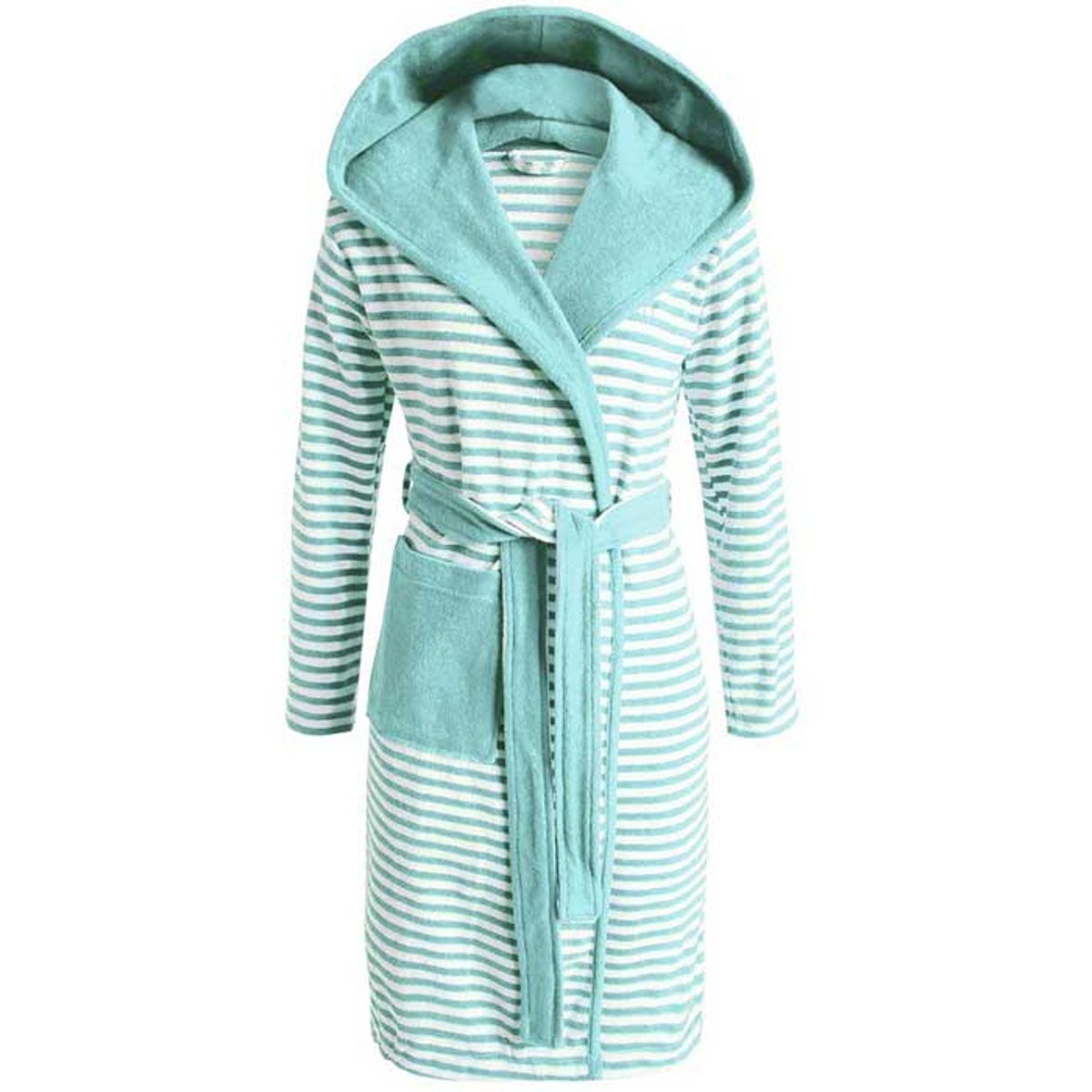 Esprit Striped Hoodie Morgenkåbe Mint - L