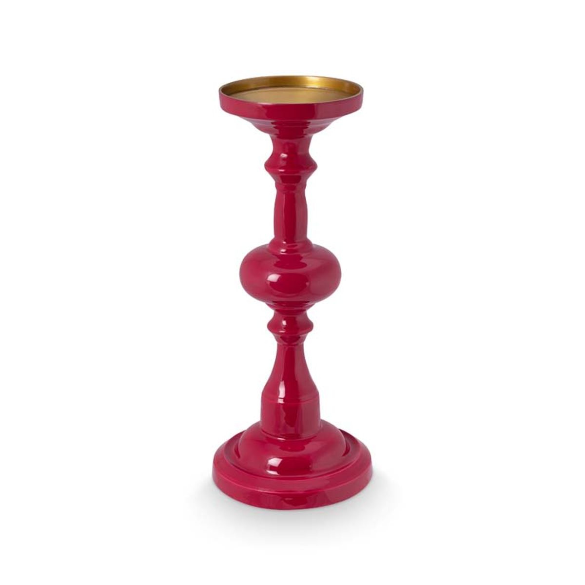 Candle Holder Medium Metal Pink 34cm