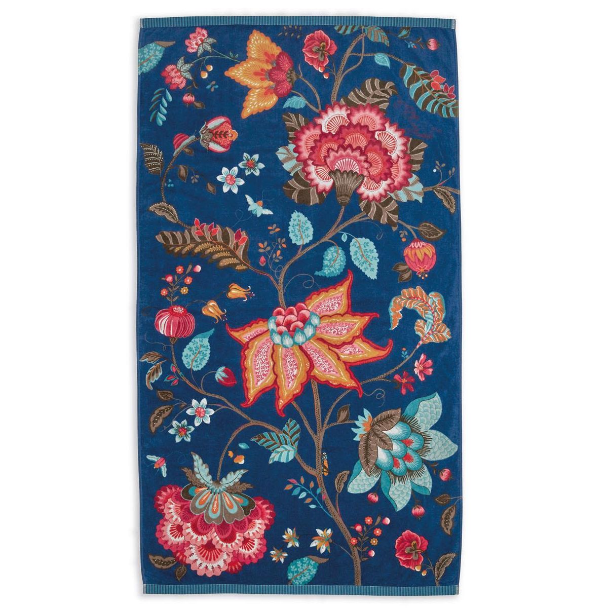 Pip Studio Flowers beach towel Dark Blue