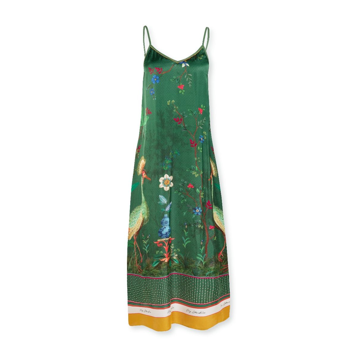 Pip Studio Night Dress Sleeveless Birds In Love Green-Small