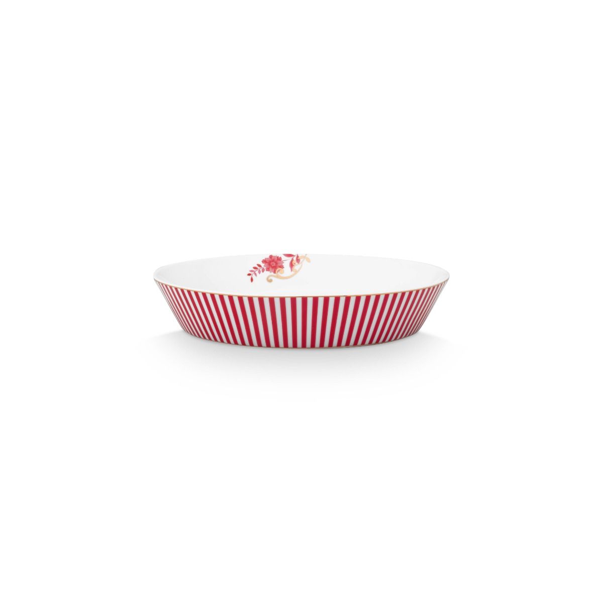 Deep Plate Royal Stripes Dark Pink 21.5cm