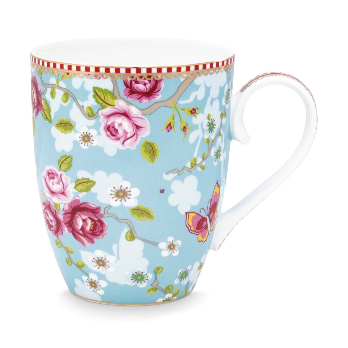 Mug Large Chinese Rose Blue 350ml